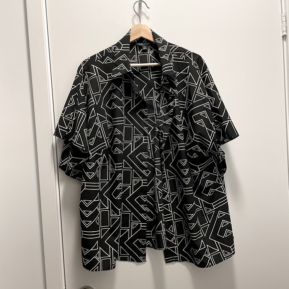 Lauren by Ralph Lauren geometric top - Picture 2 of 4